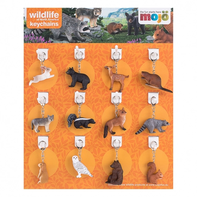 Forest Animals Keychain Display 36 pcs