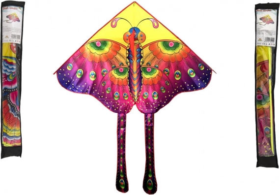 Aquilone volante a forma di farfalla in nylon 145x80 cm