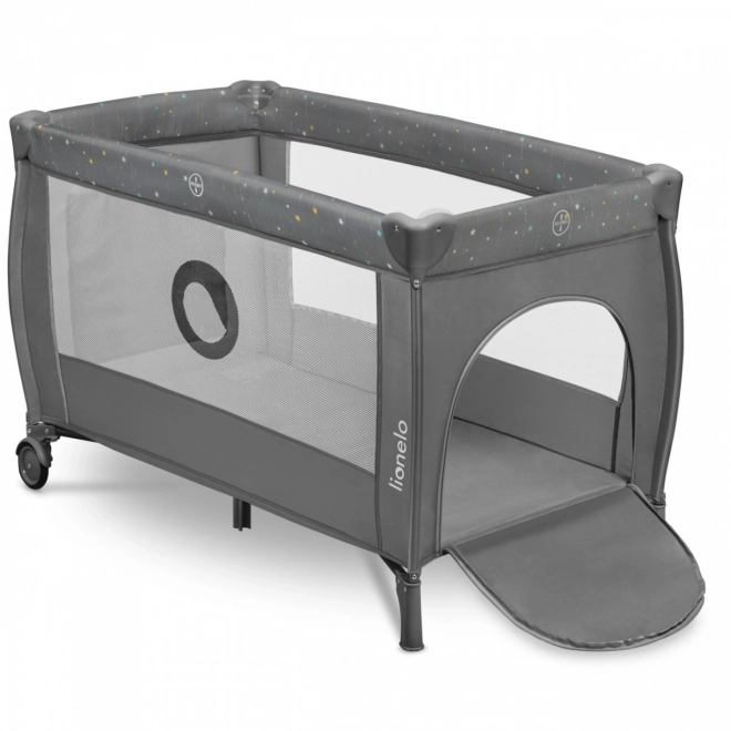 Travel Cot Lionelo Stefi Plus Gray Multicolor