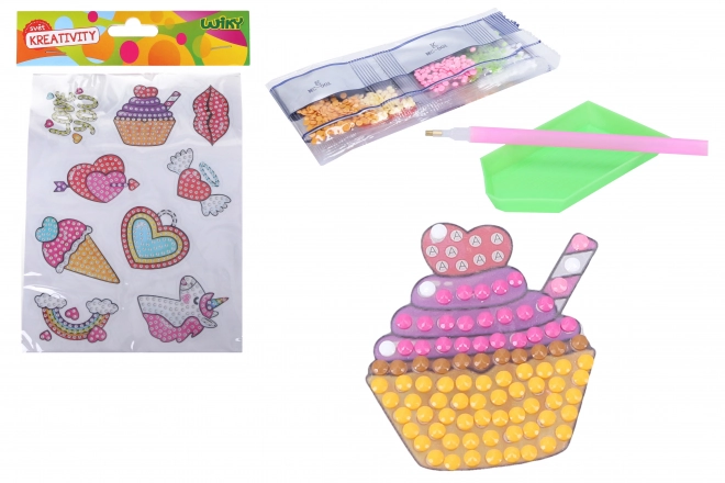 Creative Set Diamond Stickers Mix with Gems