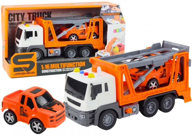 Multifunctional Tow Truck with Lights and Sounds