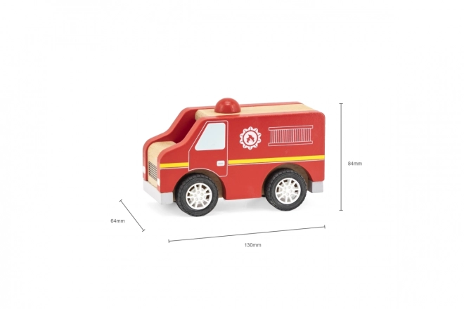 Wooden Fire Truck Toy