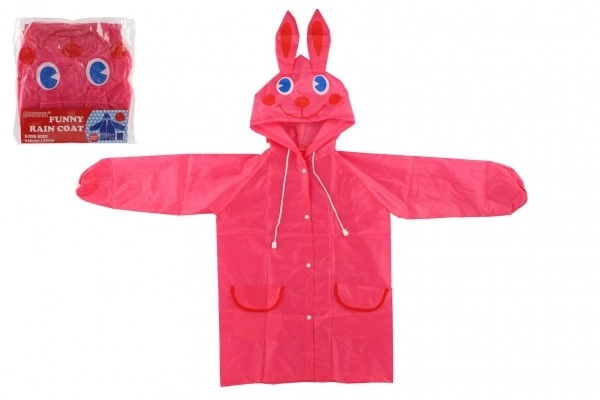 Kids Raincoat Rabbit Pink