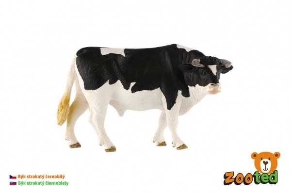 Black and White Spotted Bull Model 13cm