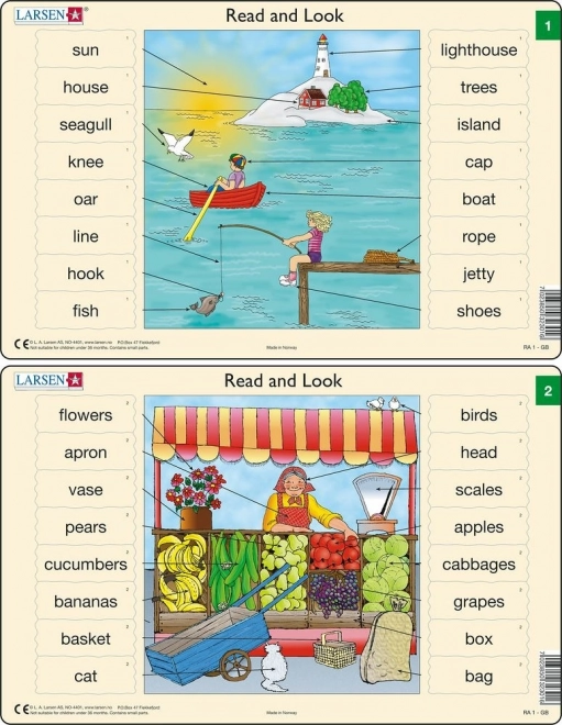 Larsen Educational Sea Puzzle - English Vocabulary