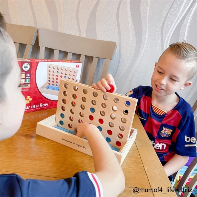 Connect Four Wooden Strategy Game