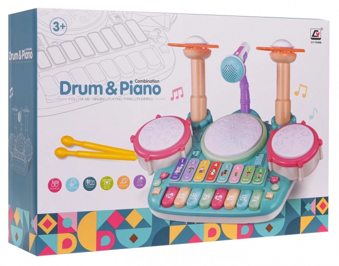 Interactive Music Set: Drum and Piano