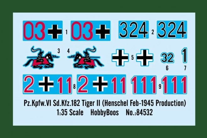 Plastic Model of Tiger II Hens Tank