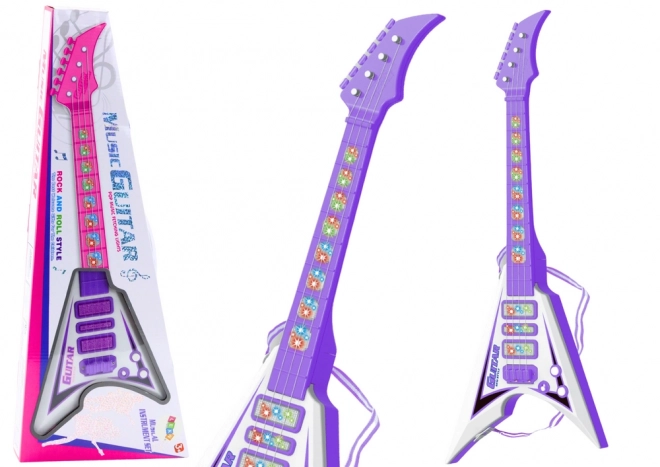 Children's Electric Guitar with Lights and Melodies - Purple