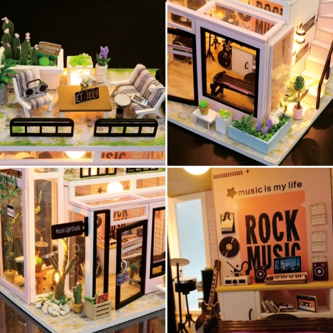 Miniature Dollhouse Musical Studio