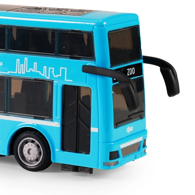 Blue Double Decker Bus Toy