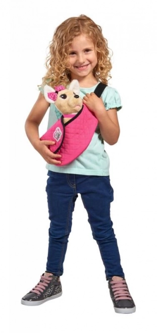 Chihuahua Dog Plush with Stylish Shoulder Bag