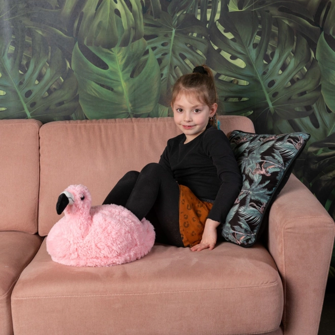 Cozy Noxxiez Warm Plush Flamingo Slippers