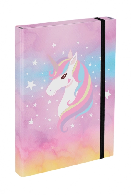 Rainbow unicorn school notebook folder