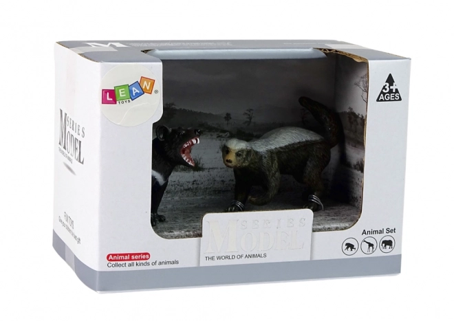 Wild Animal Figurine Set - Honey Badger and Tasmanian Devil