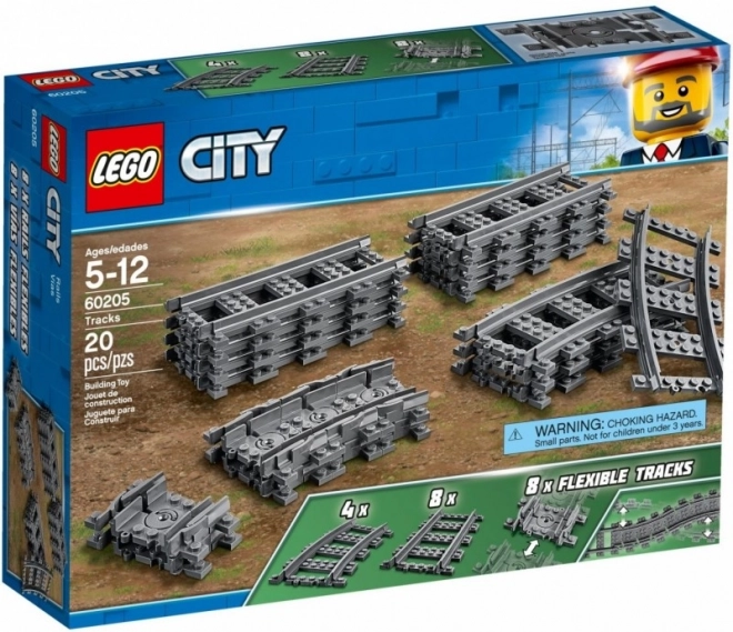 Flexible Train Tracks Set for LEGO City