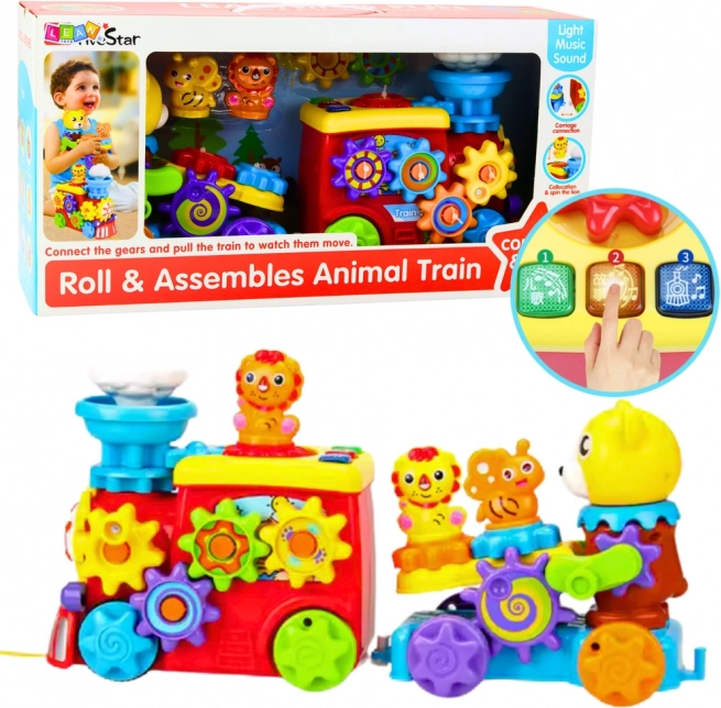 Musical Interactive Teddy Bear Train