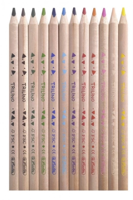 Herlitz Triangular Colored Pencils 12 Pack