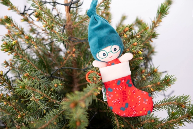 Lilliputiens Christmas Elf with Red Stocking