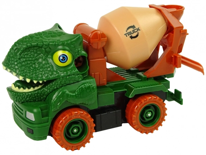 Dinosaur Cement Mixer Assembly Truck with Green Accessories