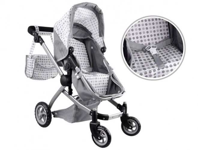 4-in-1 Doll Stroller with Bassinet – gray