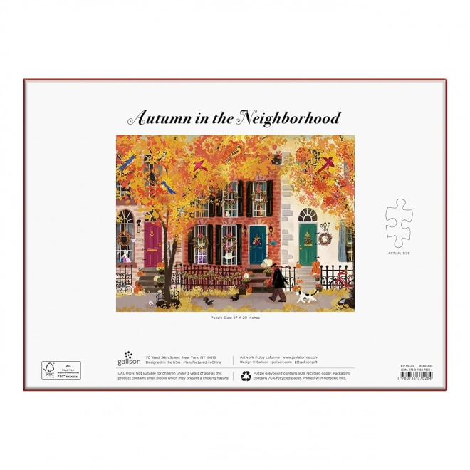 Autumn in the Neighborhood Puzzle 1000 Pieces