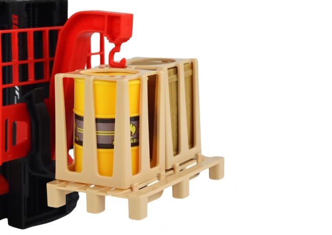 Red Forklift Toy with Sounds and Lights