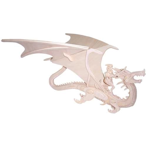 Wooden 3D Puzzle Dragon and Knight