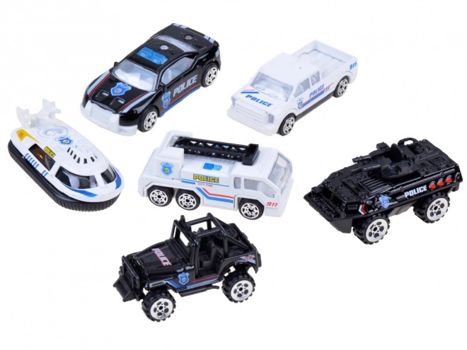 Set of 6 Metal Toy Cars – police