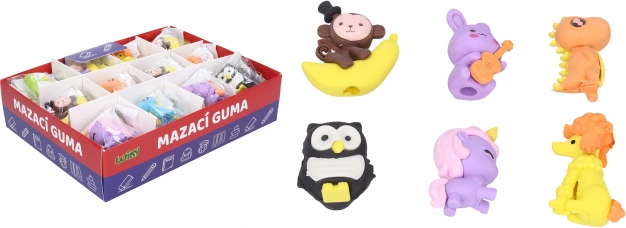 Velká mazací guma - mix zvířátek