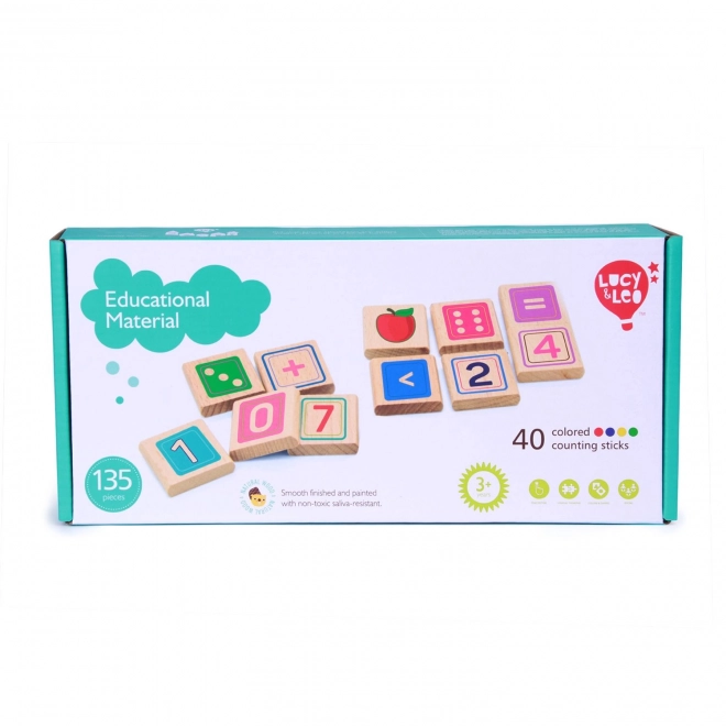 Learning to Count - Wooden Educational Set with 135 Pieces