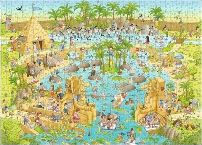 Heye Puzzle Funky Zoo: Nile Exhibit 1000 Pieces