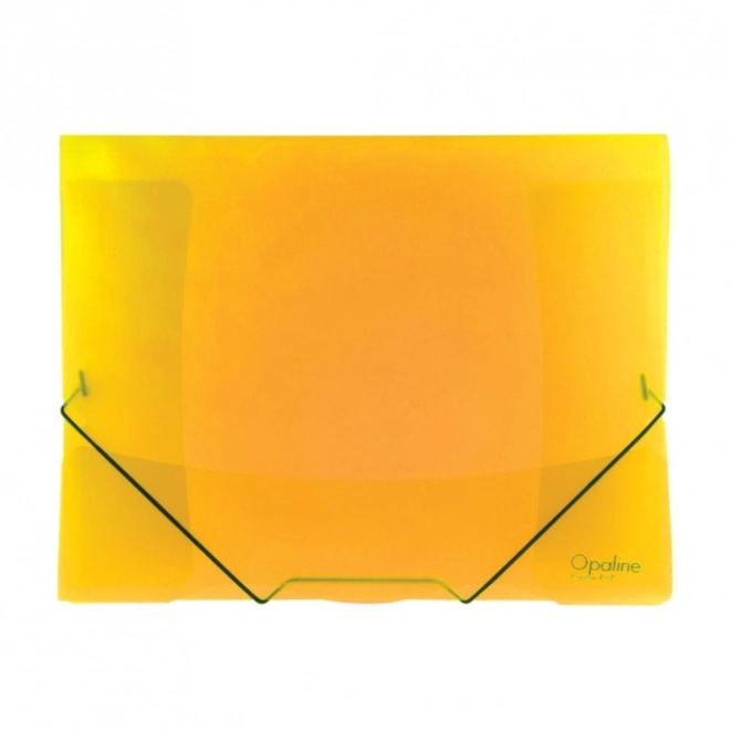 Yellow Opaline Folder with Elastic