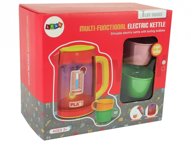 Electric Pink Toy Kettle with Lights and Sounds