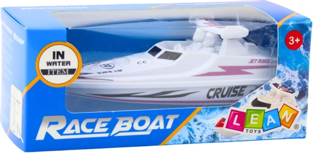 White motorboat on batteries