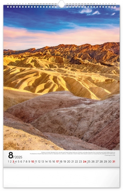 National Parks Wall Calendar 2025