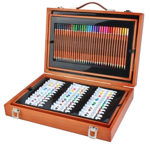 Comprehensive Painting Set in a Wooden Case