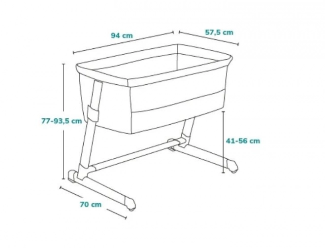 Children's Cot 5 in 1 Thomi Plus Grey Concrete
