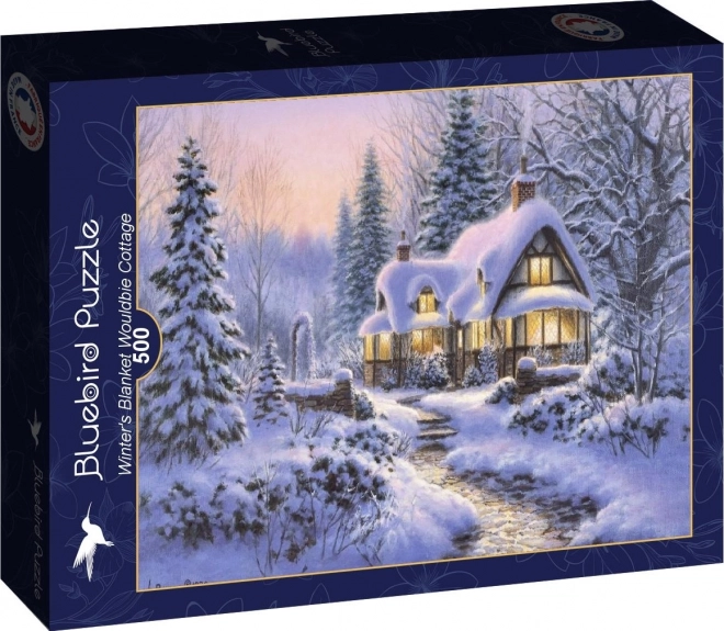 Bluebird puzzle winter blanket woudbie cottage