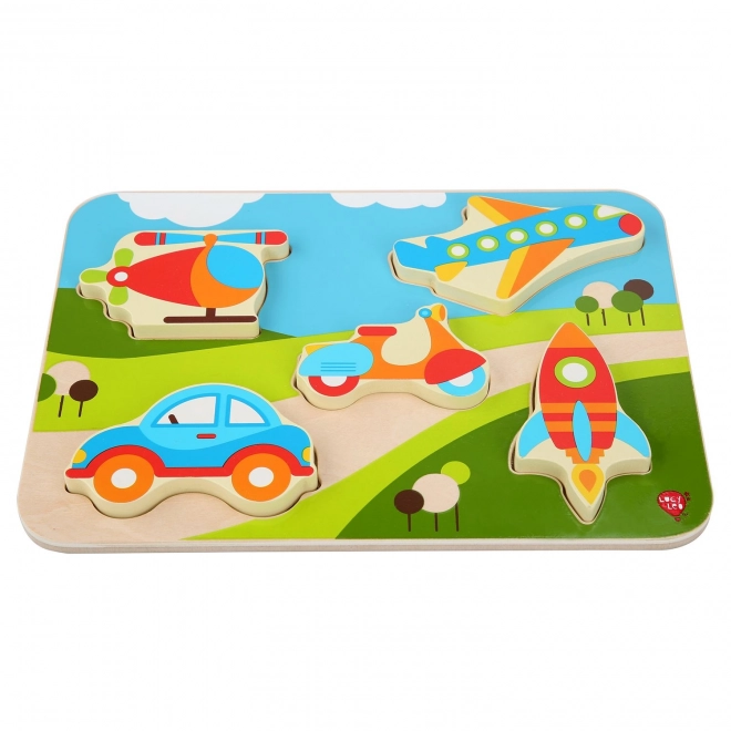 Lucy & Leo Wooden Transport Puzzle