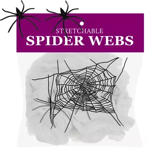 Artificial Halloween Spider Web with Spiders