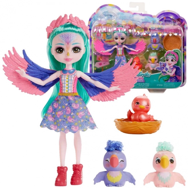 Enchantimals Filia Finch Doll and Parakeet Family