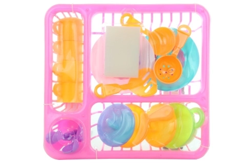 Dish Drainer with Toy Dishes Set