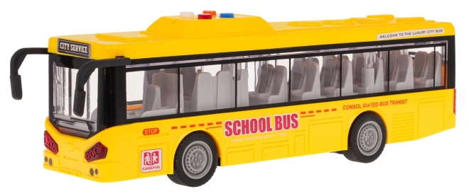 Yellow interactive bus with light and sound features