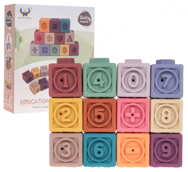 Sensory Dice Set Numbers 12 Pieces