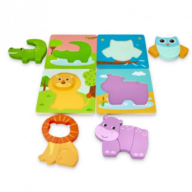 Set of Four Animal Puzzles