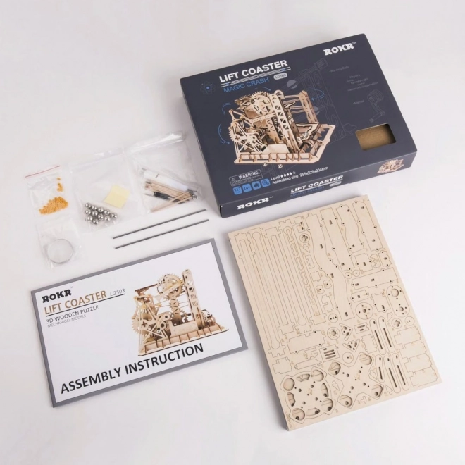 Robotime Rokr 3D Wooden Puzzle Marble Run: Explorer