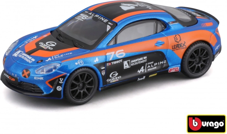 Modello d'auto in metallo 1:43 Alpine A110 Cup Racing in scatola regalo