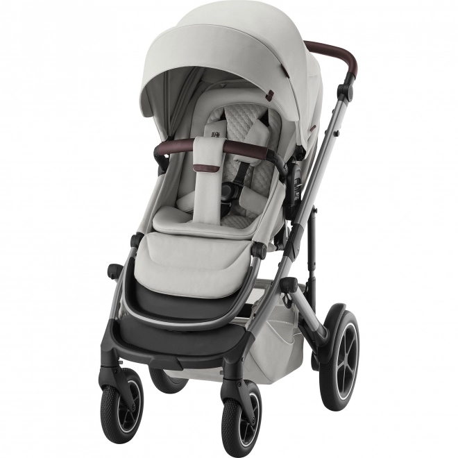 Smile 5Z Lux Stroller Set with Deep Carrycot Linen Grey