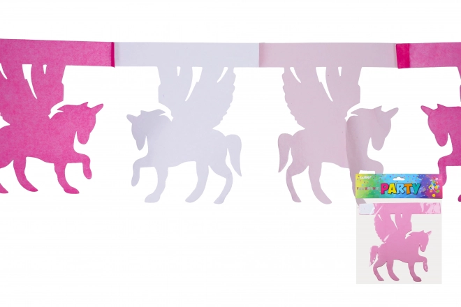 Pink and White Unicorn Garland 3m